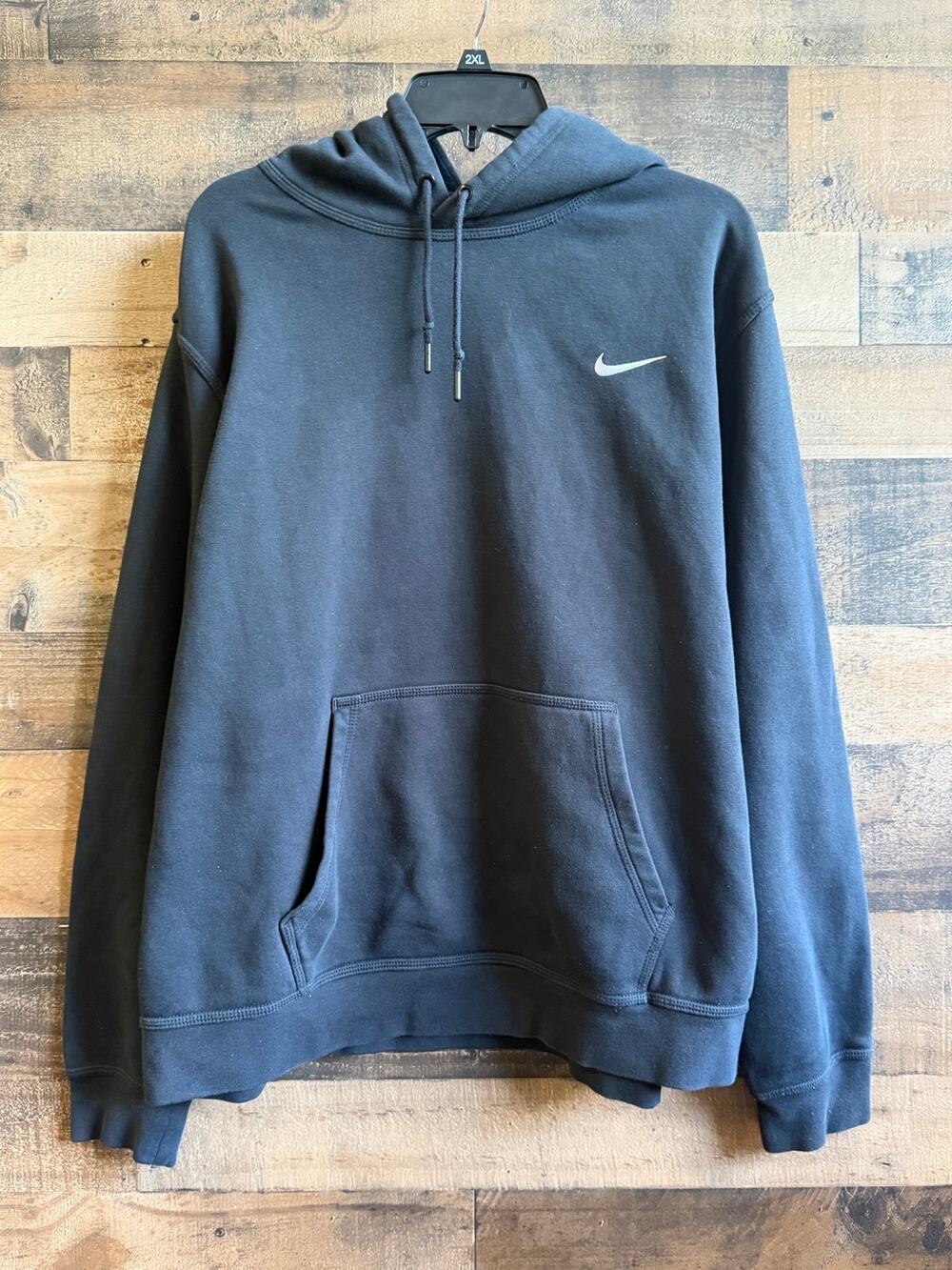 Nike Small Swoosh Fleece Pullover Hoodie – Black - (Men's 2XL)
